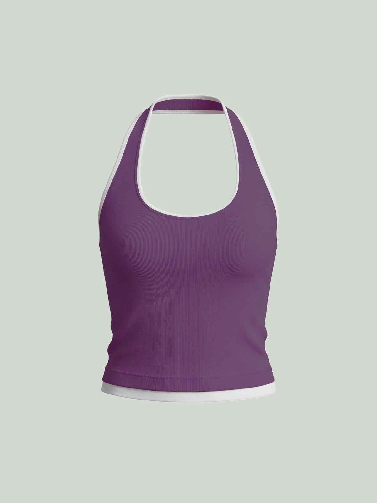 Seamless Color-Block Workout Tank - Car Color Purple