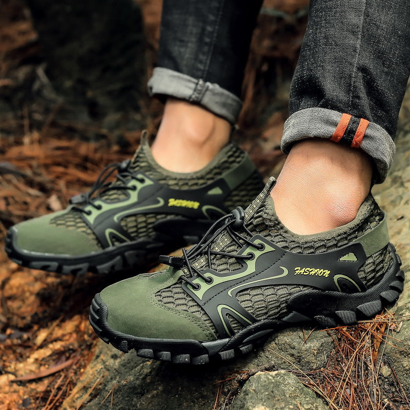 Quick-Dry Non-Slip Hiking Shoes - Green
