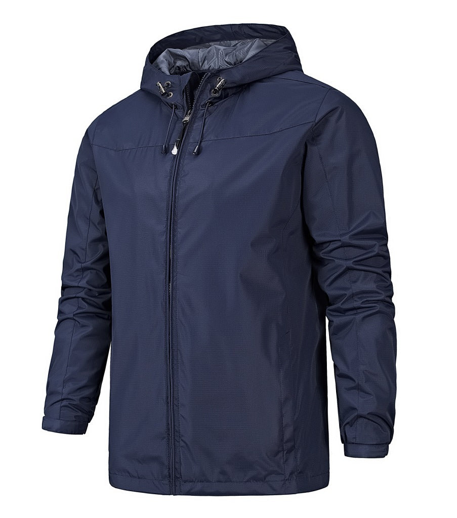 Windproof All-Season Mountaineering Jacket - Dark Blue