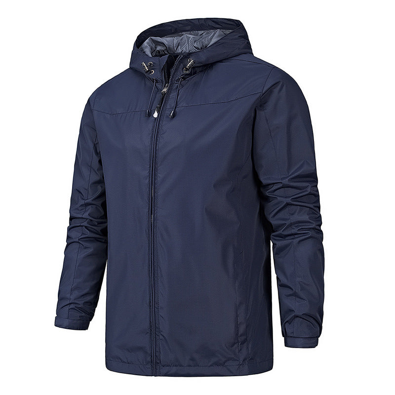 Windproof All-Season Mountaineering Jacket - Dark Blue