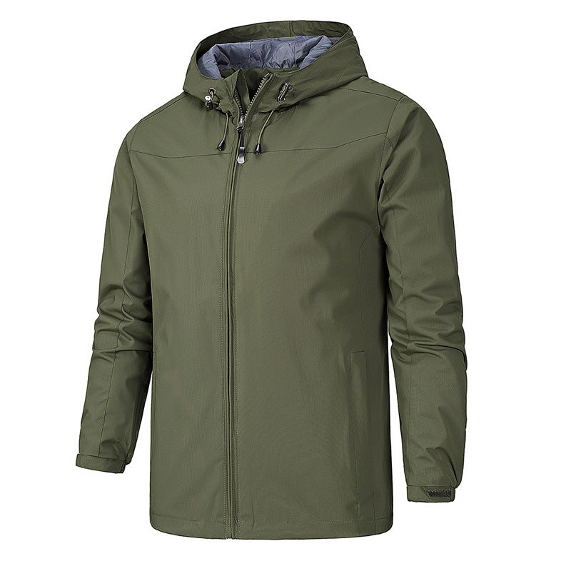 Windproof All-Season Mountaineering Jacket - Text in black