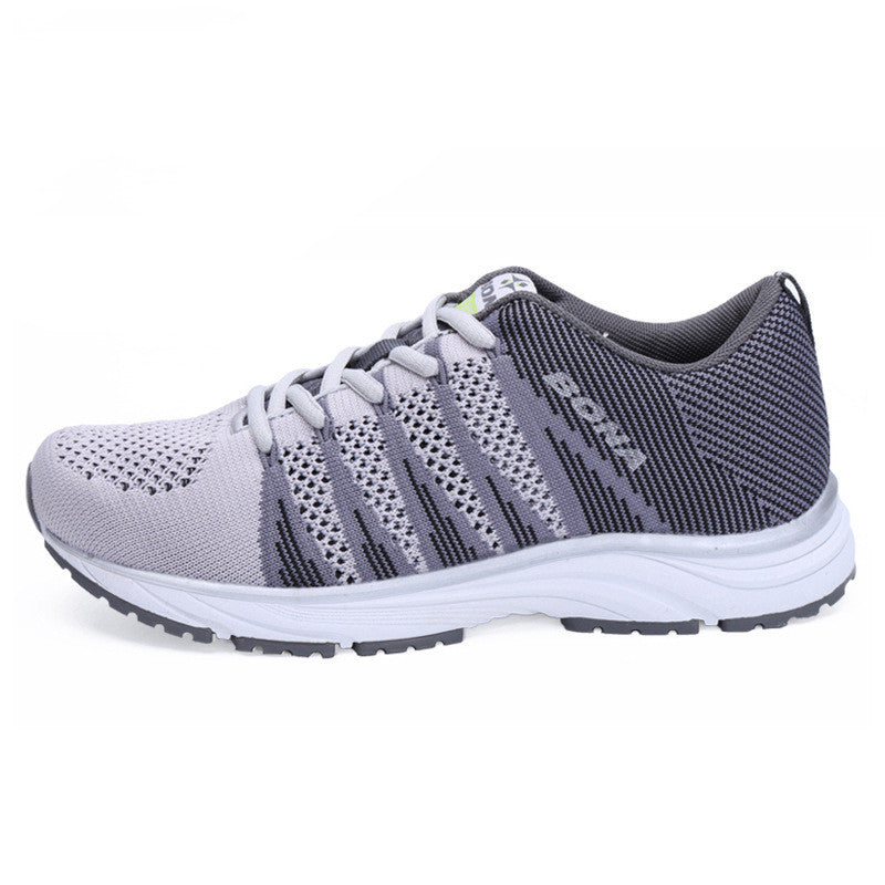 Women's Leather Hiking Shoes - Grey