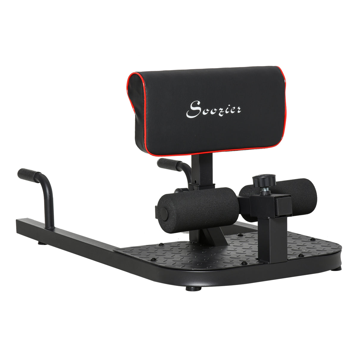 3-in-1 Padded Push-Up Sit-Up Squat Machine - Black