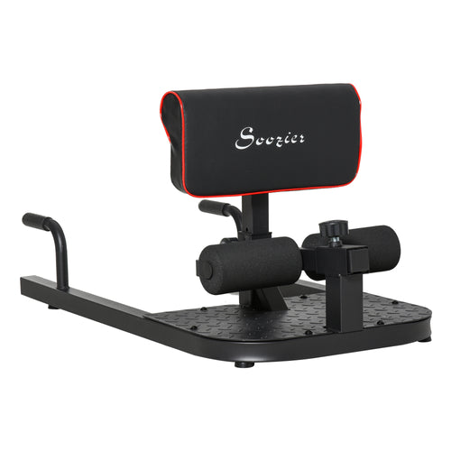 3-in-1 Padded Push-Up Sit-Up Squat Machine - Black