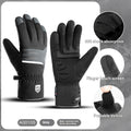 Outdoor Non-Slip Cold-Weather Velvet Gloves - Black