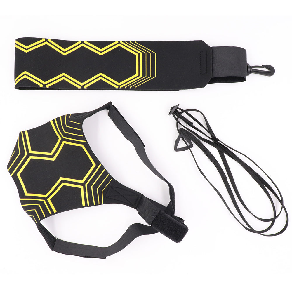 Soccer Training Sports Assistance Adjustable Football Trainer - Black yellow