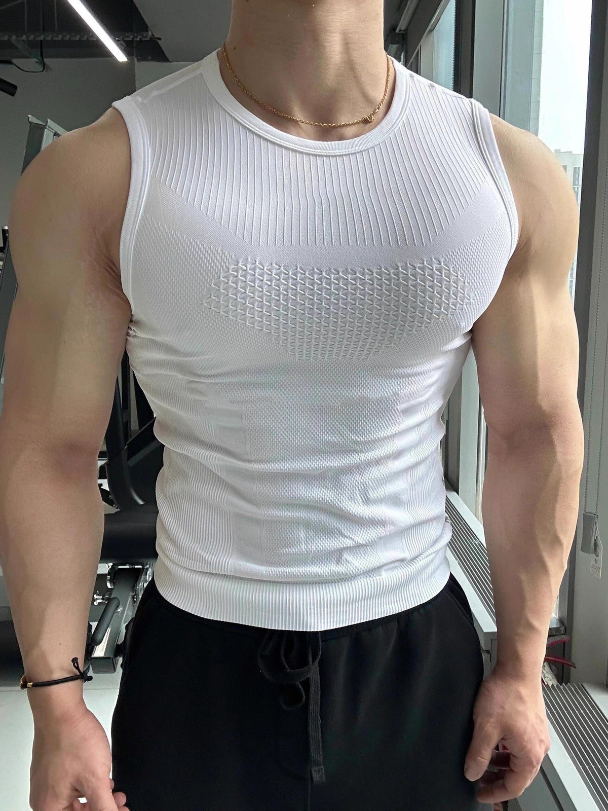 Men's Fitness Tank Top - White
