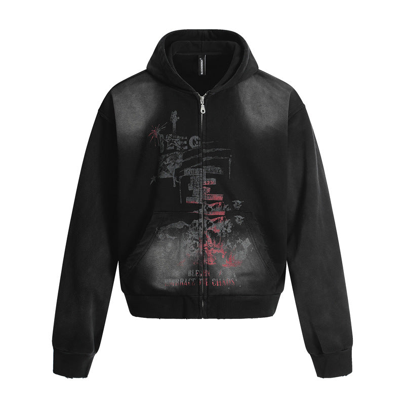 Unisex Street-Style Hoodie - Black