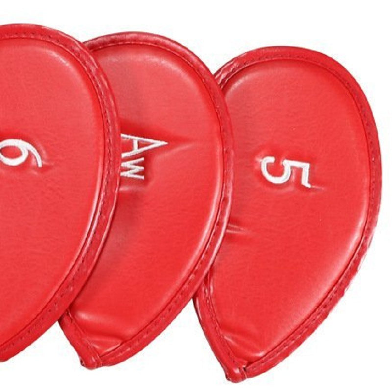 Embroidered Golf Club Caps (12-Piece Set) - Red