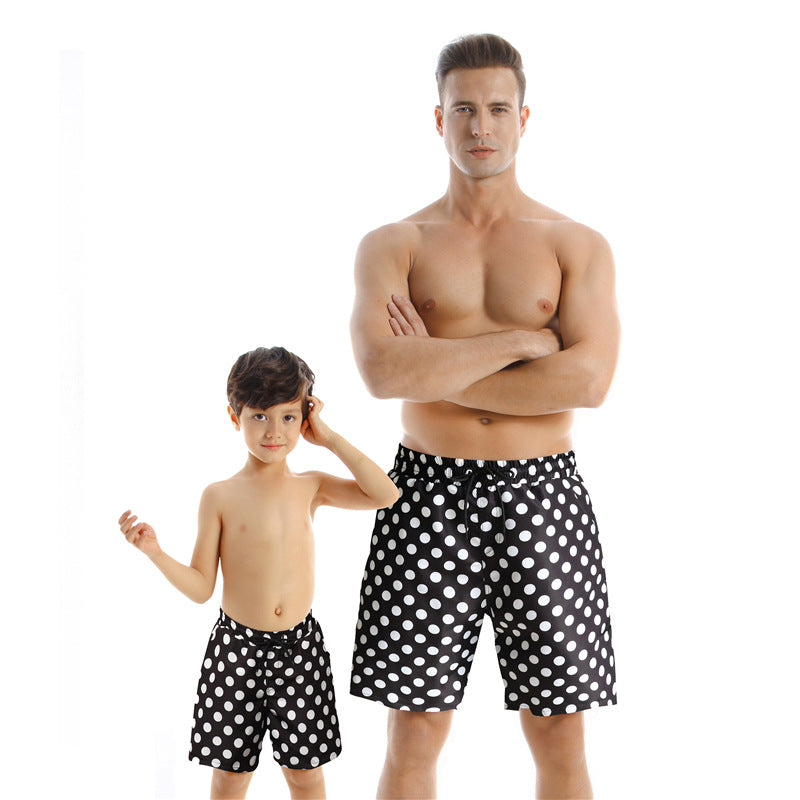 Parent-Child Quick-Dry Beach Pants - Wave point