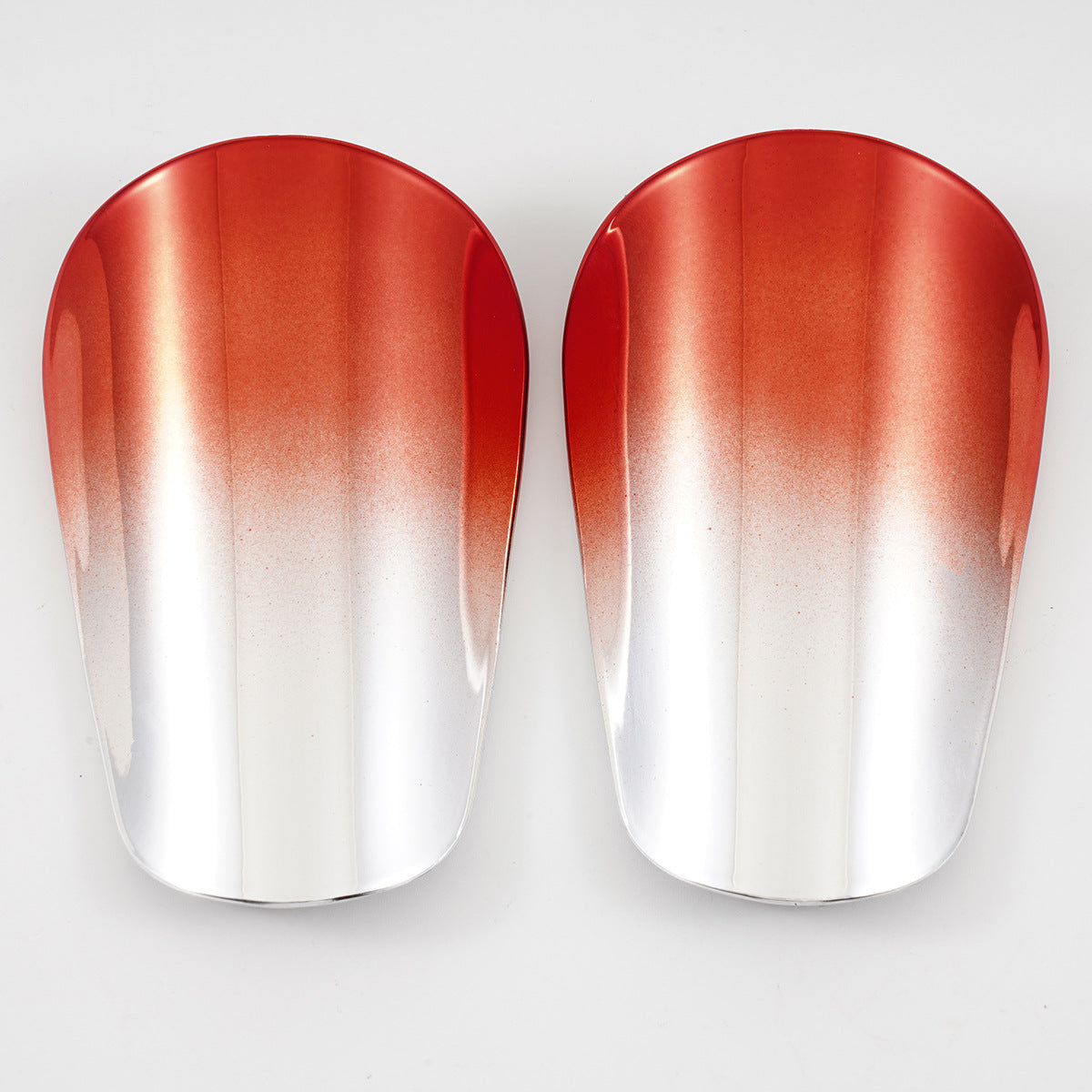 Adult And Children's Electroplated Thickened Soccer Shin Guards - Red Silver Gradient