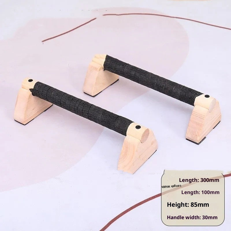 Wooden Parallel Bars Dip Station - Rubber wood