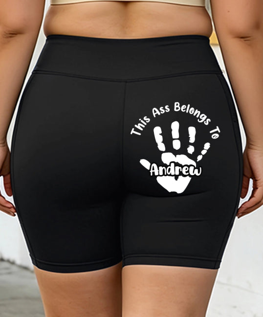Plus-Size Yoga Shorts - Black