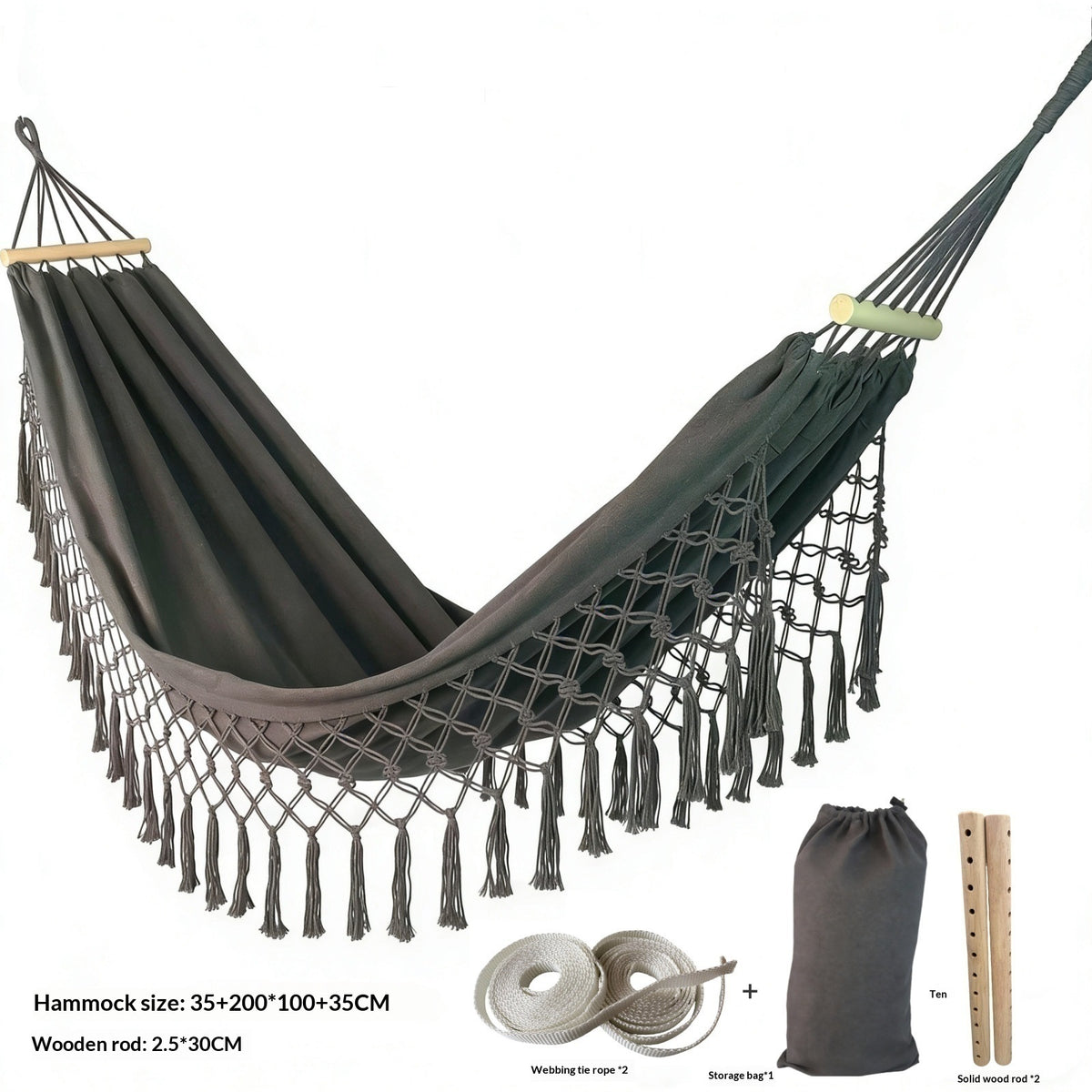 Waterproof Camping Hammock - Dark Gray
