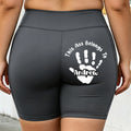 Plus-Size Yoga Shorts - Grey