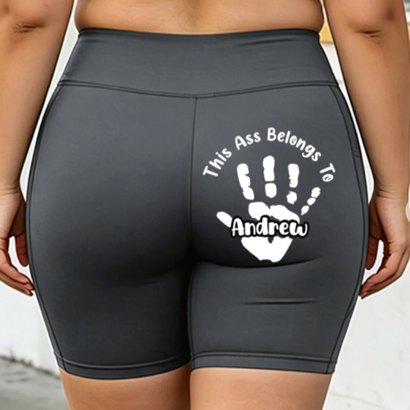 Plus-Size Yoga Shorts - Grey