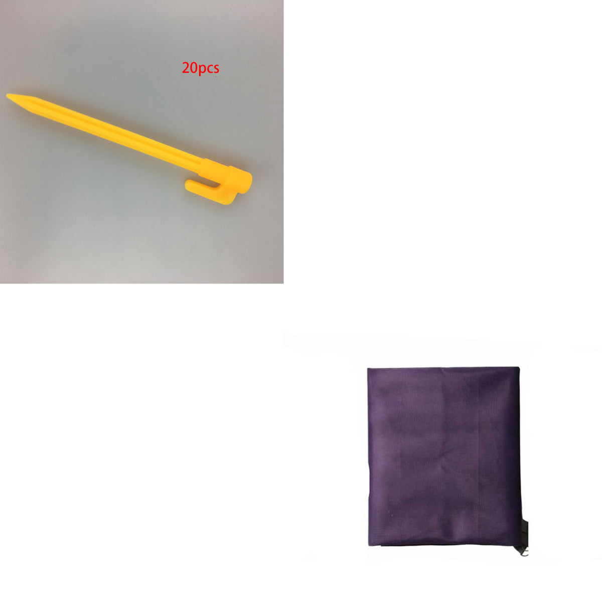 Sand-Free Folding Beach Mat - Purple set
