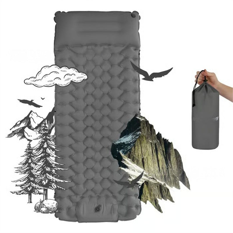 Inflatable Camping Sleeping Pad - Gray