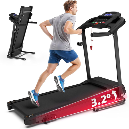Compact Folding Treadmill, 2.5HP Quiet Motor - 3style
