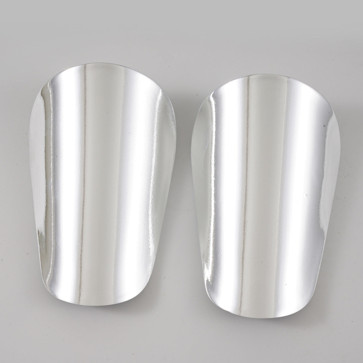 Adult And Children's Electroplated Thickened Soccer Shin Guards - Silver