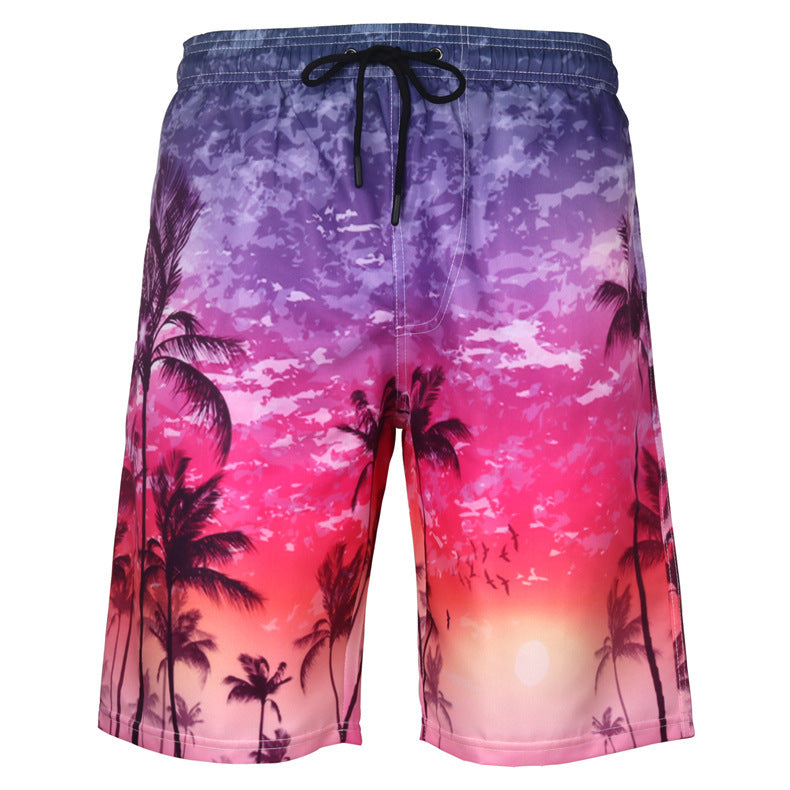 Men's Octopus Print Beach Shorts