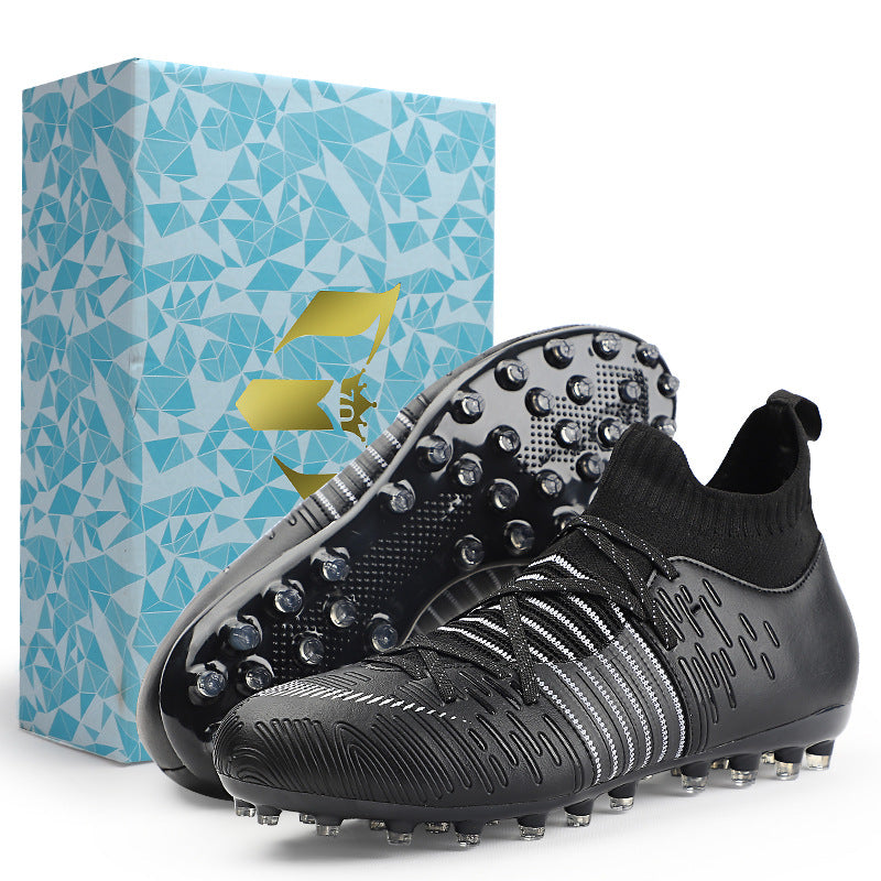 Competition Training Sports Soccer Shoes - Spike Black