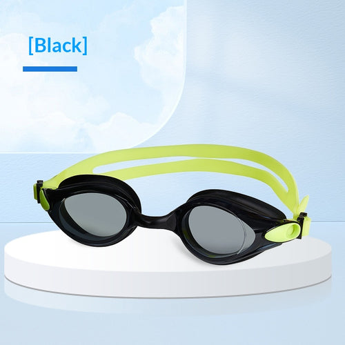 Anti-Fog Professional Training Swimming Goggles - Black glasses box
