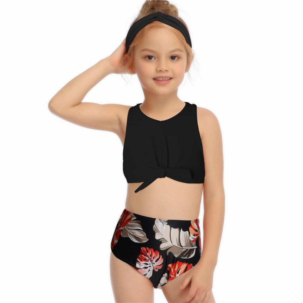 Parent-Child Matching Swimwear - Black
