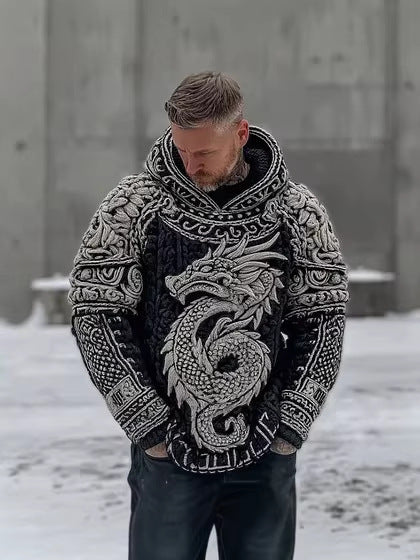 Men's Casual Pocketless Hoodie - 9tyle