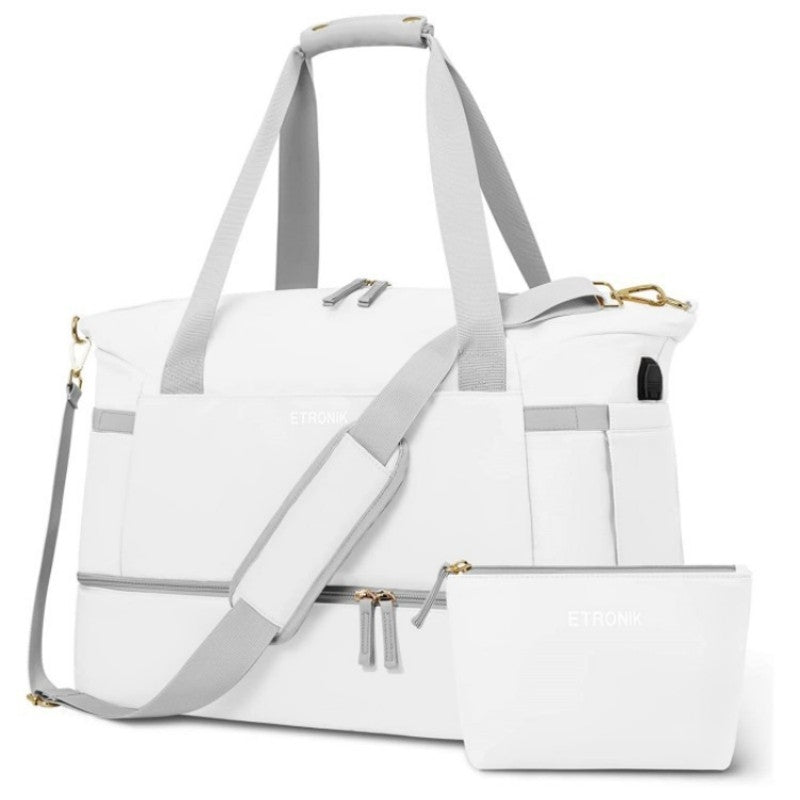 Dry/Wet Separation Duffel Bag - White