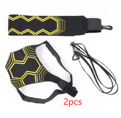 Soccer Training Sports Assistance Adjustable Football Trainer - Black yellow 2pcs