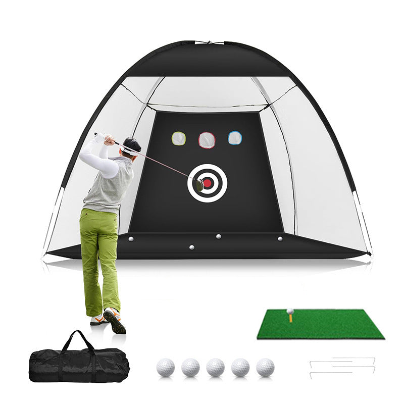 Indoor/Outdoor Golf Practice Net - Black Straw Set