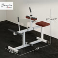 Adjustable Steel Seated Calf Raise Machine - Brown