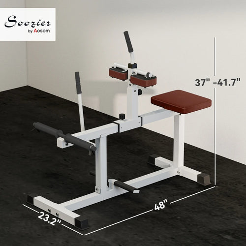 Adjustable Steel Seated Calf Raise Machine - Brown