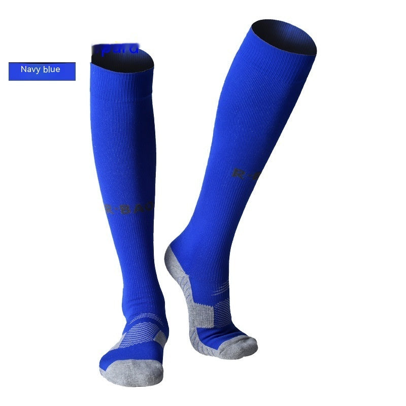Towel-Bottom Soccer Socks - Blue