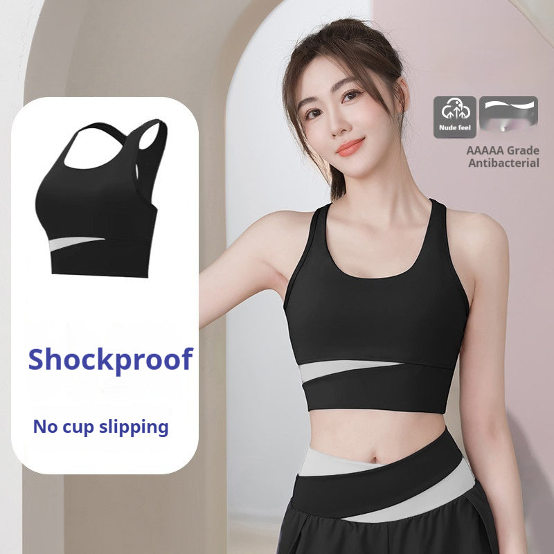 Sports Bra & High-Waisted Shorts Set - Bra Zhu Mo Black