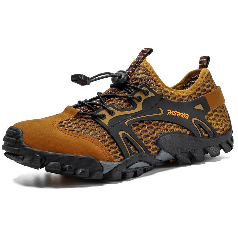 Quick-Dry Non-Slip Hiking Shoes - Brown