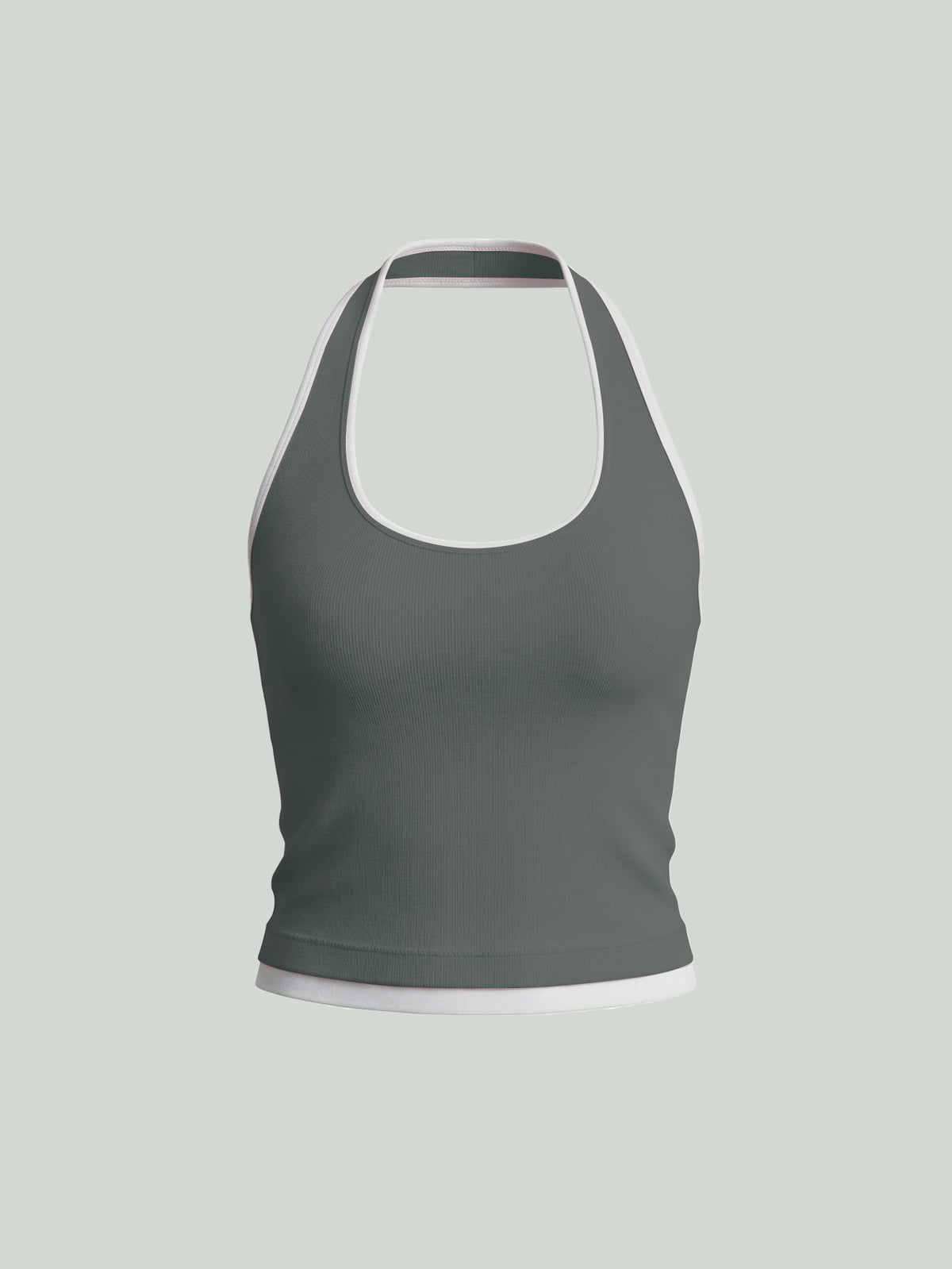 Seamless Color-Block Workout Tank - Gray