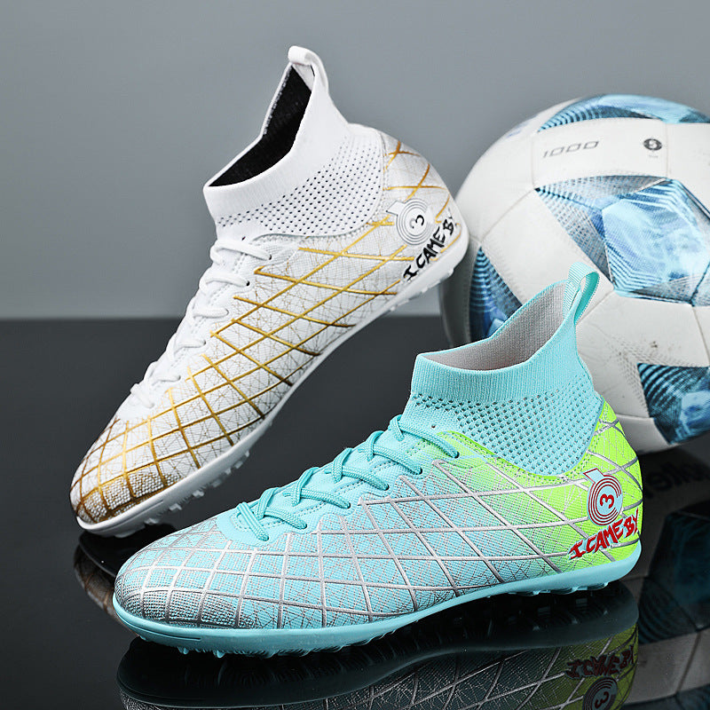 Long/Short Spike Adult Race Soccer Shoes - Broken Nail Moon White