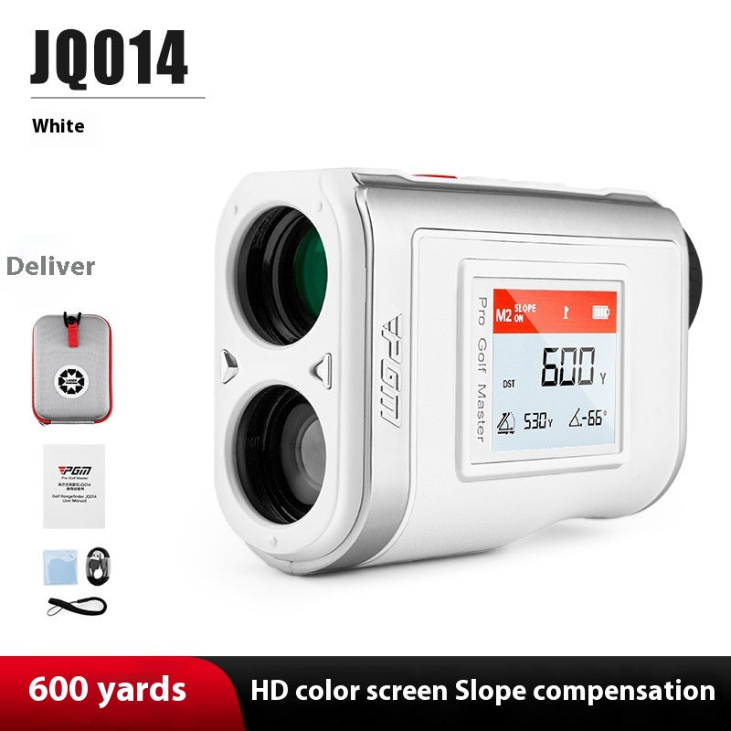 Golf Distance Meter with Display Screen - White 600 Yards