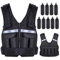 Adjustable Weighted Vest for Men - Black 20 Pounds