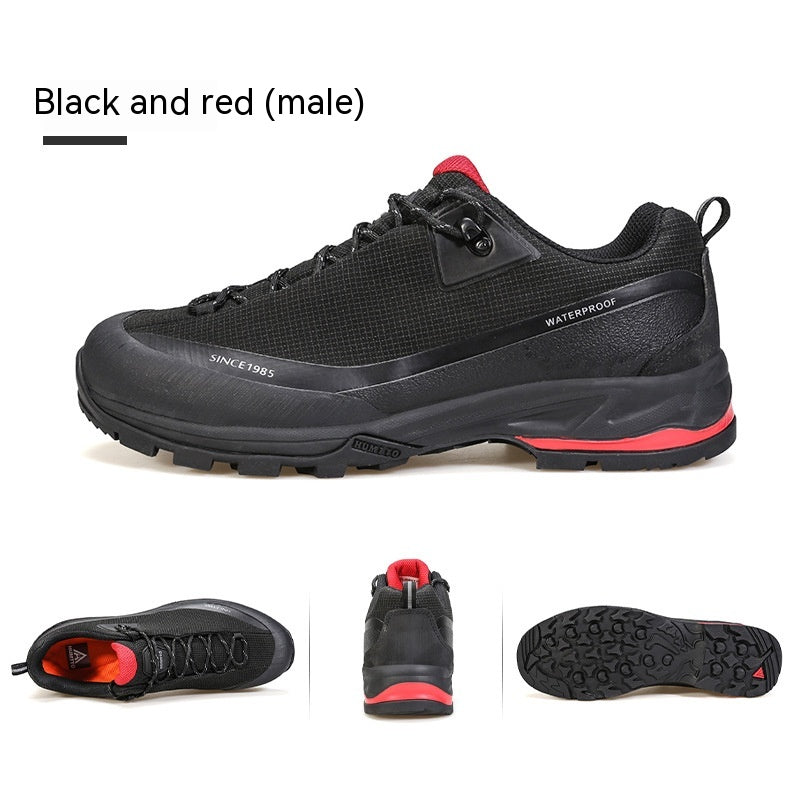 Low-Top Mountain Climbing Boots - Black Red Men