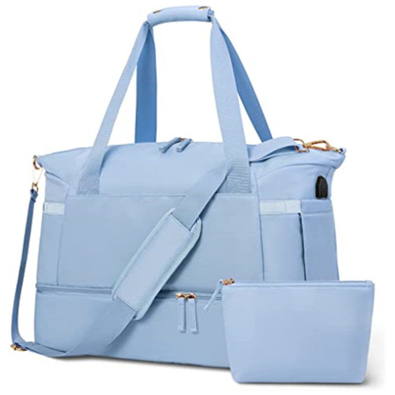 Dry/Wet Separation Duffel Bag - Sky blue