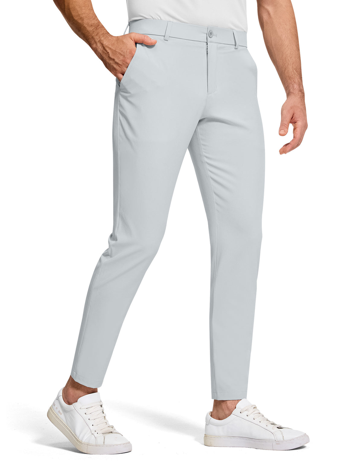 Men's Tennis & Golf Performance Pants - Light Gray