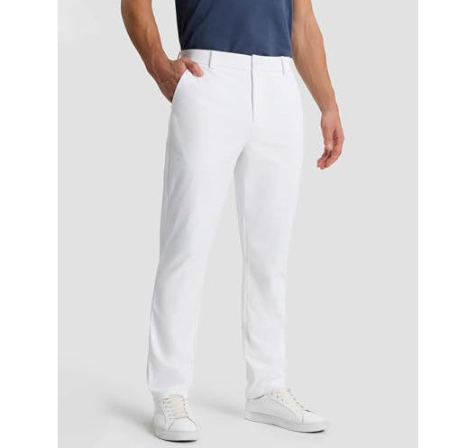 Men's Tennis & Golf Performance Pants - White