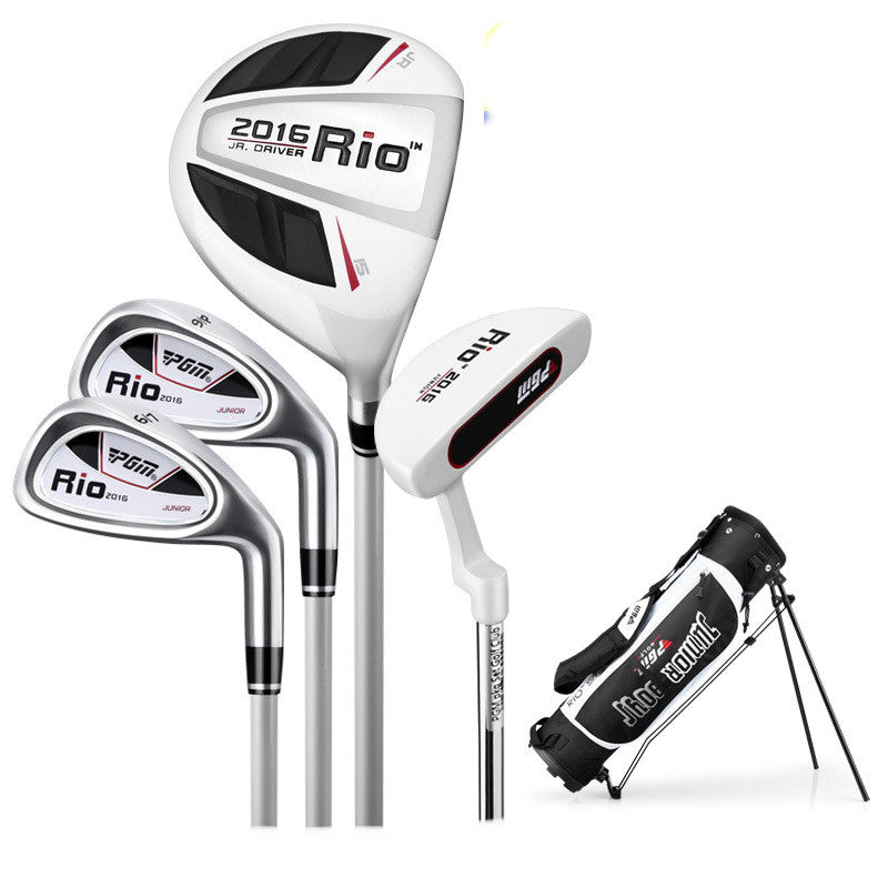 Kids' Golf Club Set for Beginners - Black and white sleeve rod