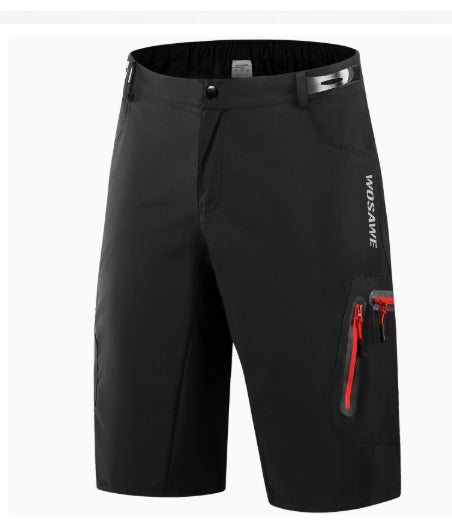 Breathable Wicking Hiking Shorts - Black red