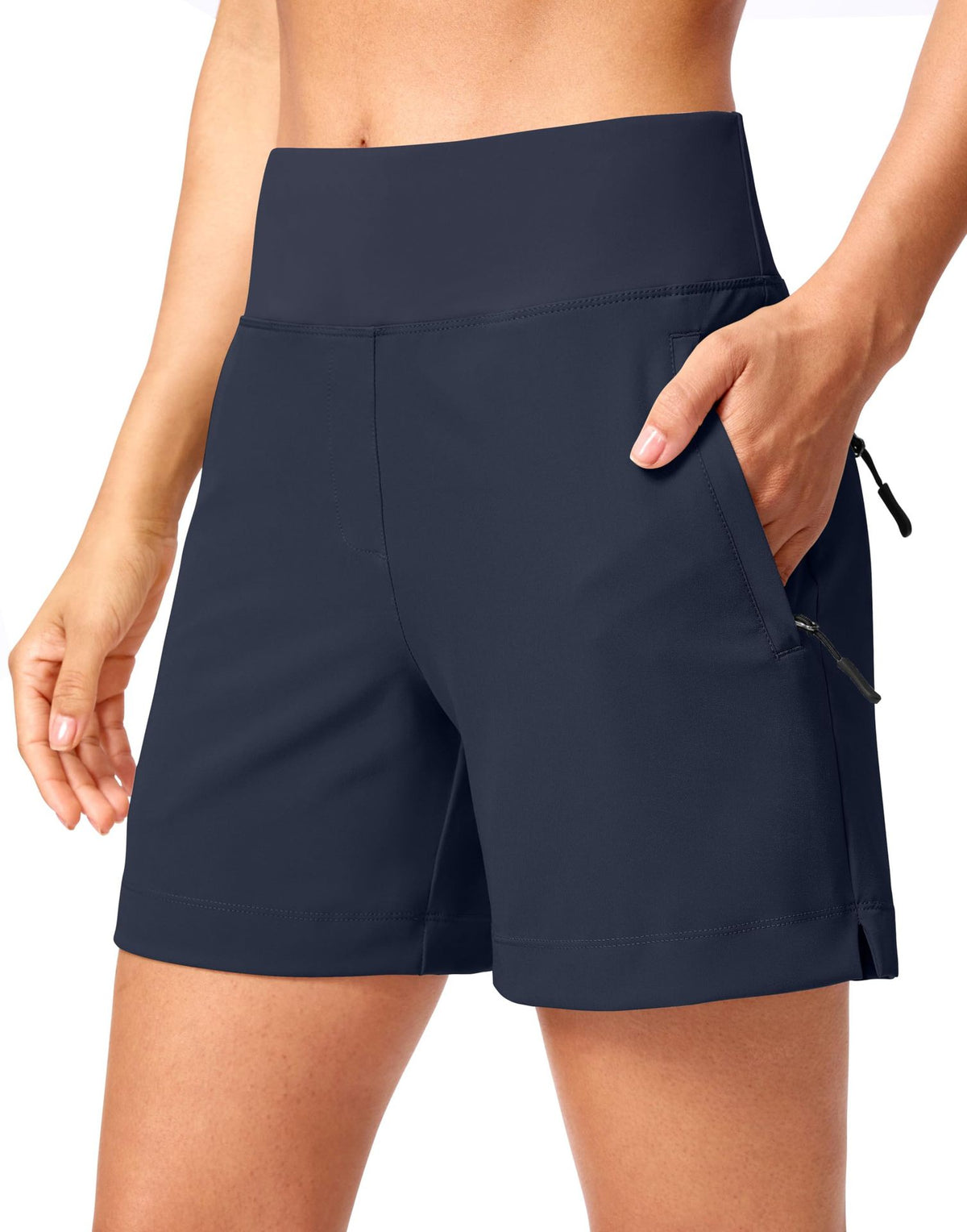 Women's Lightweight Golf Shorts - Navy blue