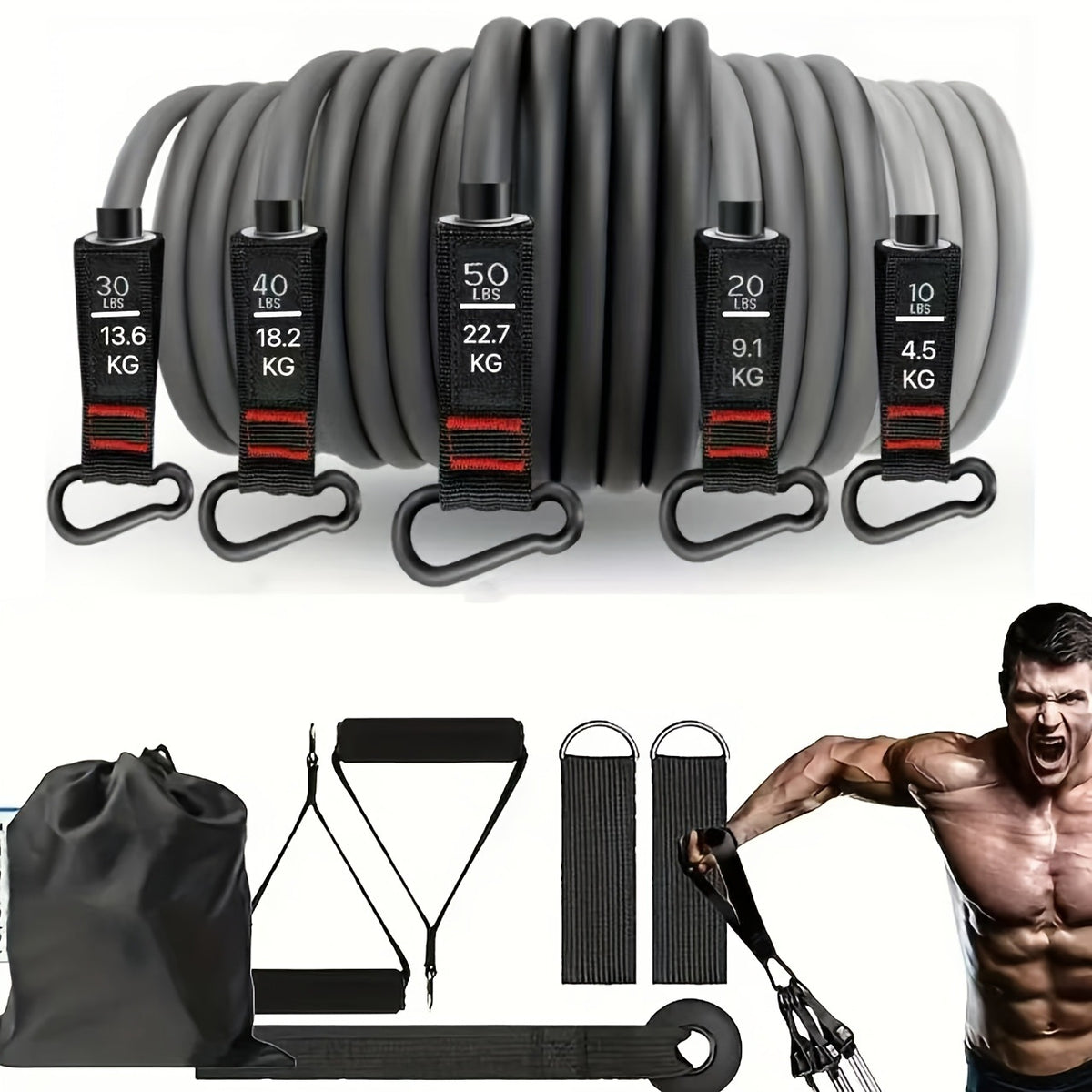 Home Stretching Fitness Aid - Gradient Gray