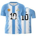 World Cup European Cup Soccer Uniform 3D Printed Short Sleeve Jersey - Argentina 1